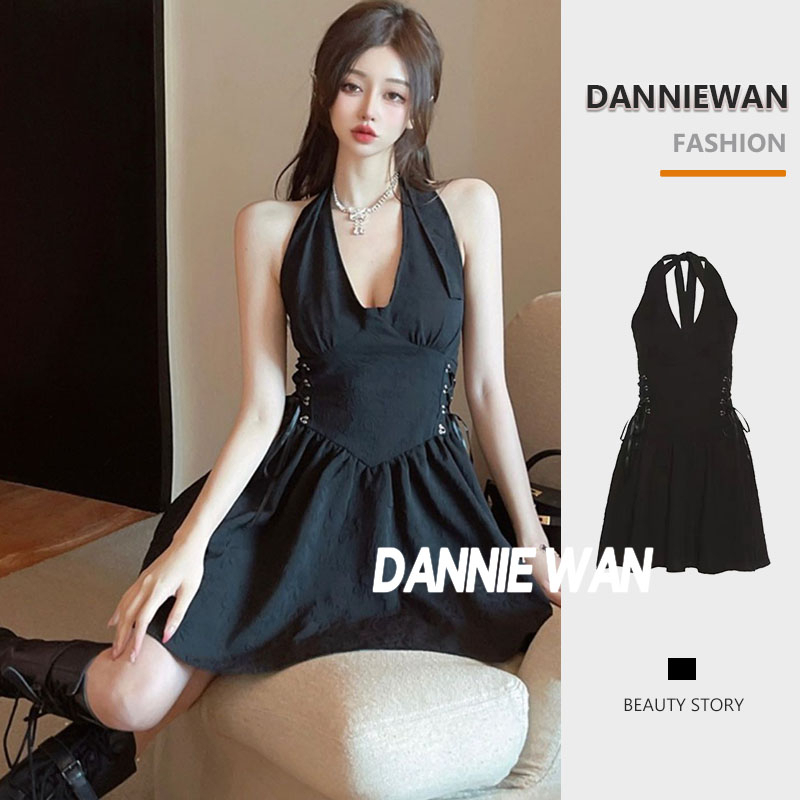 DannieWan váy nữ đầm yếm váy hở lưng đầm thiết kế Beautiful Đẹp Thời trang Thoải mái A29J1CW 36Z230909
