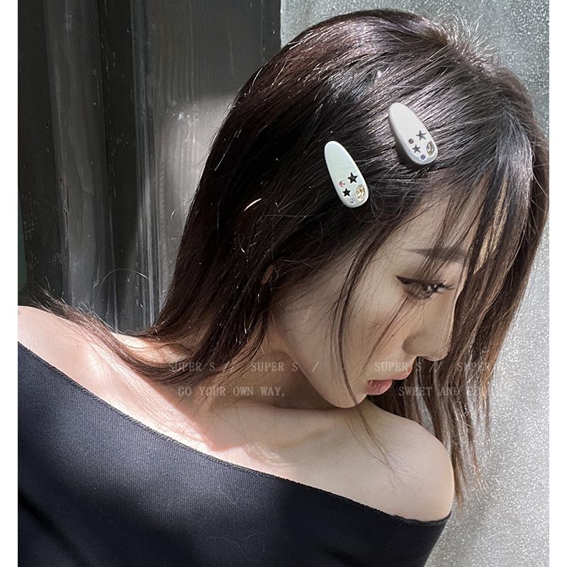 Kẹp Tóc mini Hình Ngôi Sao Nhiều Màu Sắc Đính Đá Zircon Thời Trang Mùa Hè 2023
