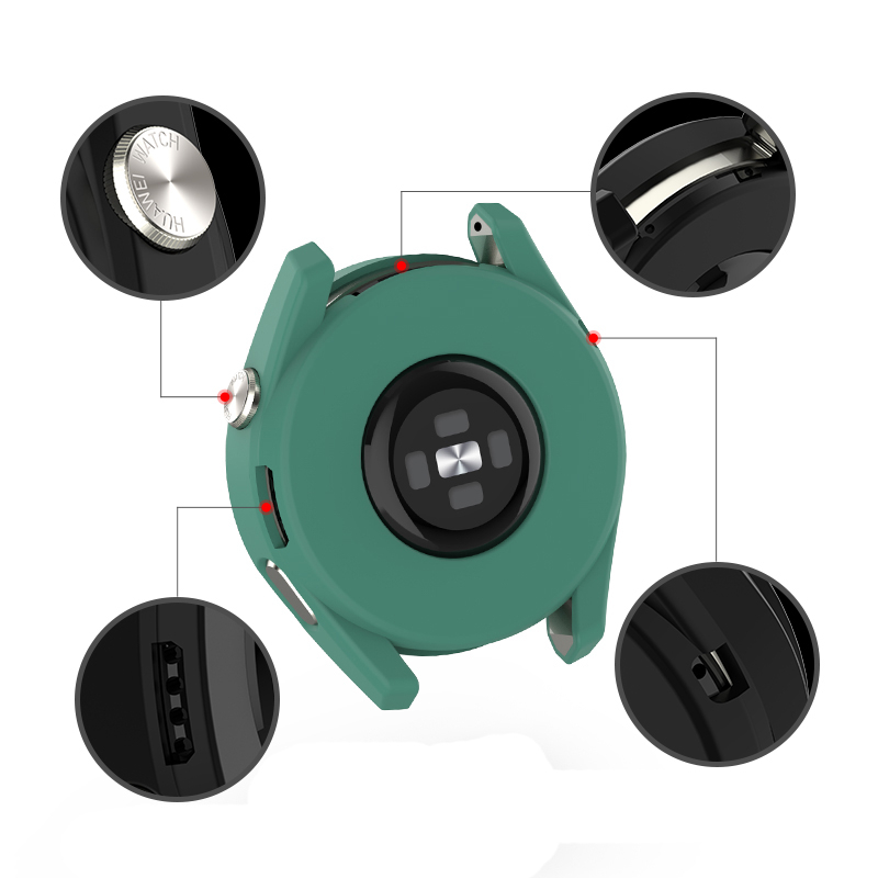 Silicone Ốp Bằng Silicon Có Vòng Nhẫn Dành Cho huawei watch gt 3 gt2 pro magic 2 gt3 46mm