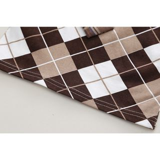 Set Áo Thun POLO Tay Ngắn Và Chân Váy Ngắn Họa Tiết Caro Dễ Thương Cho Bé Gái 1-7 Tuổi