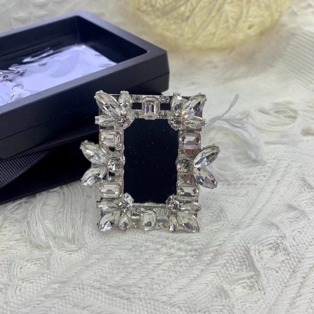 Ốp Điện Thoại Mặt Gương Màu Bạc Có Giá Đỡ Cho iphone