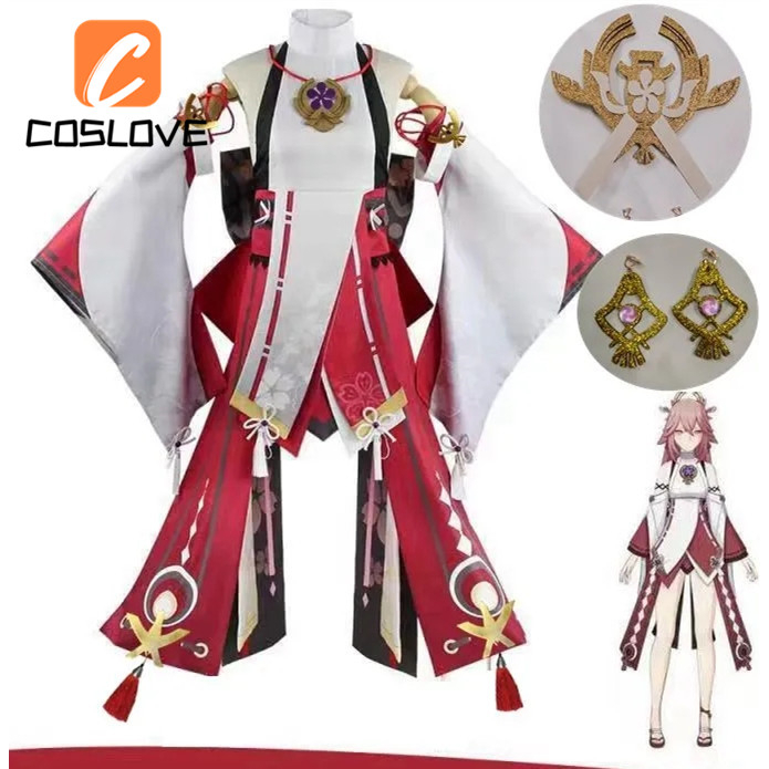 Bộ Trang Phục Hóa Trang Nhân Vật Anime Genshin Va Chạm Yae Miko