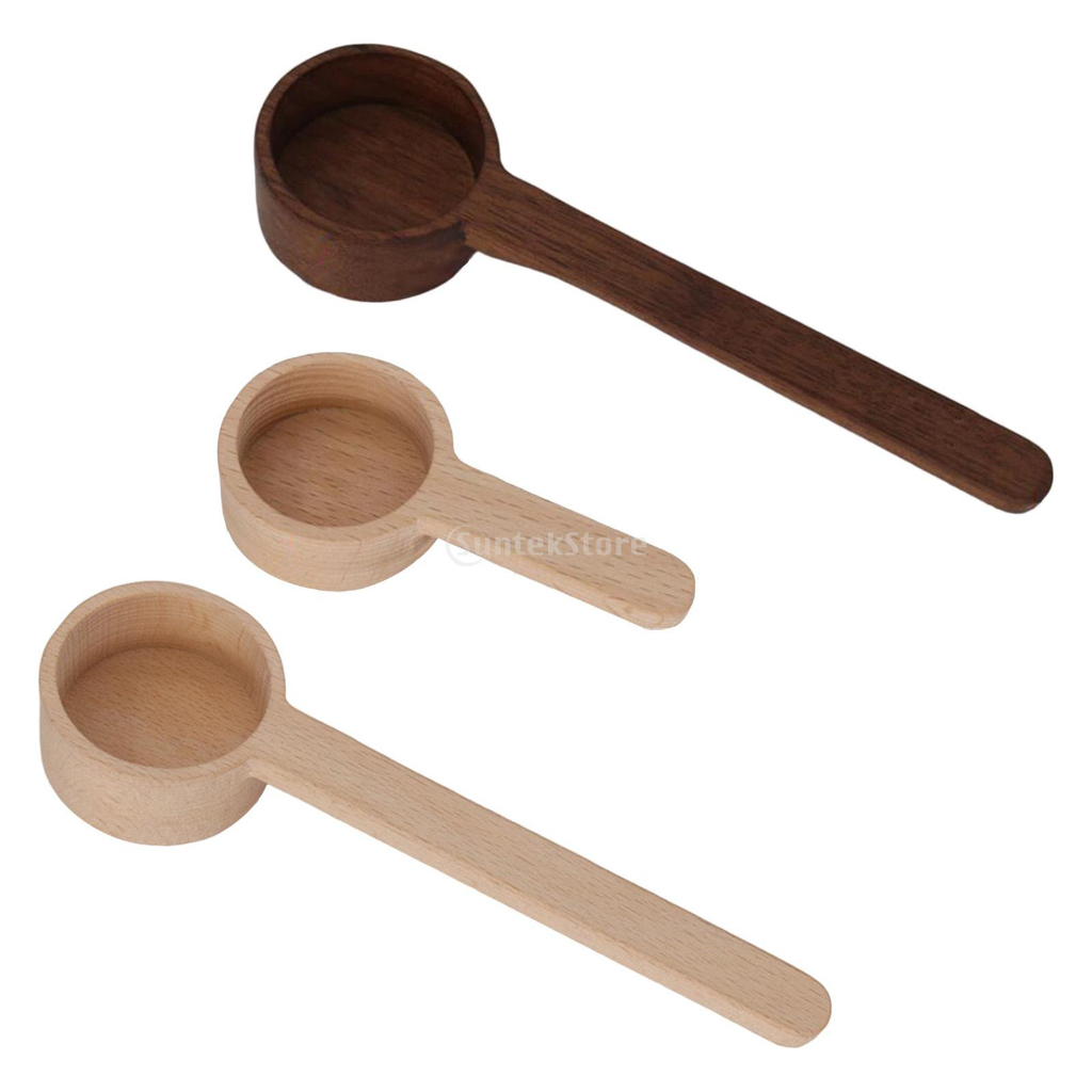 Thìa đo lường cà phê SHAMJINA bằng gỗ chuyên dụng cho cửa hàng/ nhà bếp gia đình 16.8cmx4.8cm