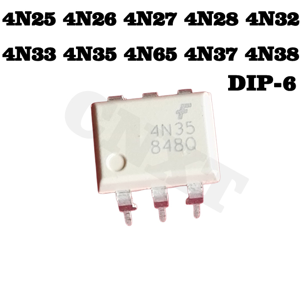 1pcs 4n25 4n26 4n27 4n28 4n32 4n33 4n35 4n37 4n38 4n36 dip-6 in-line plug bộ ghép quang điện crystal