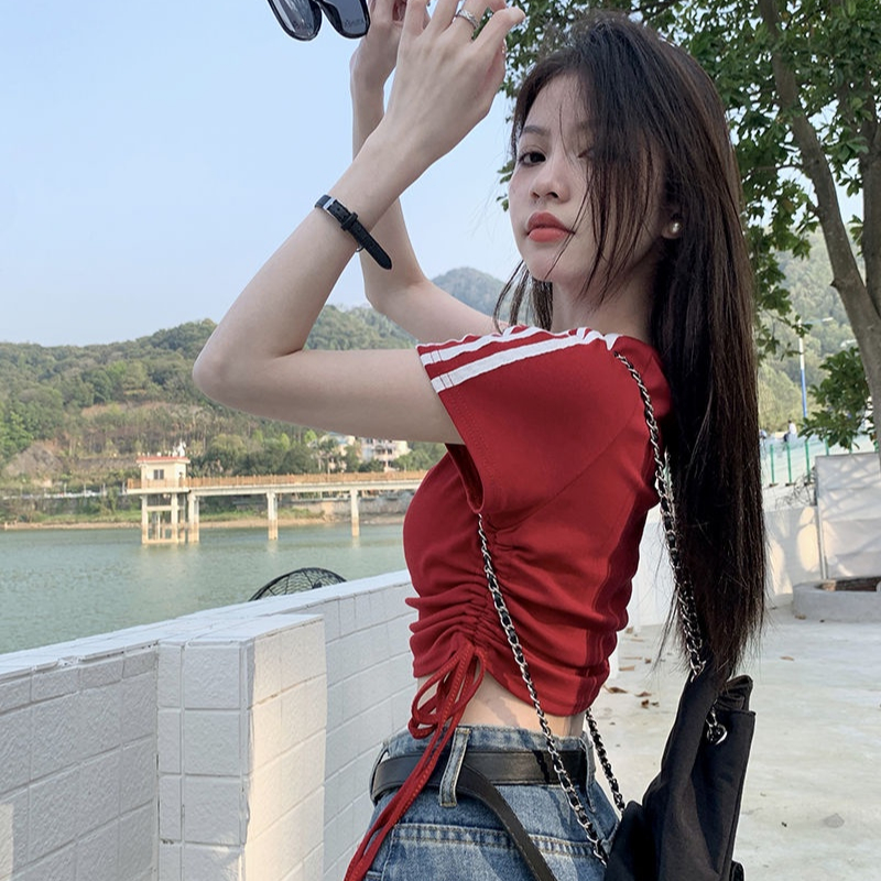 Cassie áo croptop áo croptop nữ Thiết kế ít người cao eo slim hottie ngắn áo khoác 2023 NEW MAY2407