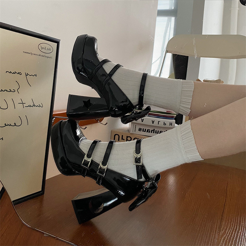 Giày Cao Gót Bằng Da Cao Cấp Phong Cách Mary Jane Thời Trang Mùa Hè 2023 ISS1105