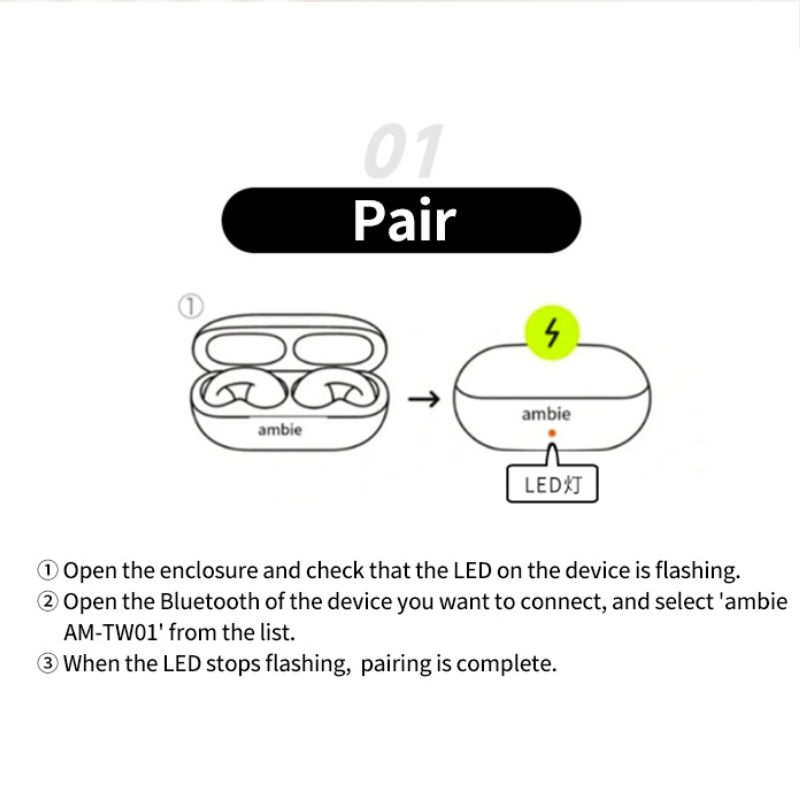 Tai Nghe Bluetooth Không Dây Ambie Soundcuffs 1: 1 Chống Thấm Nước IPX5