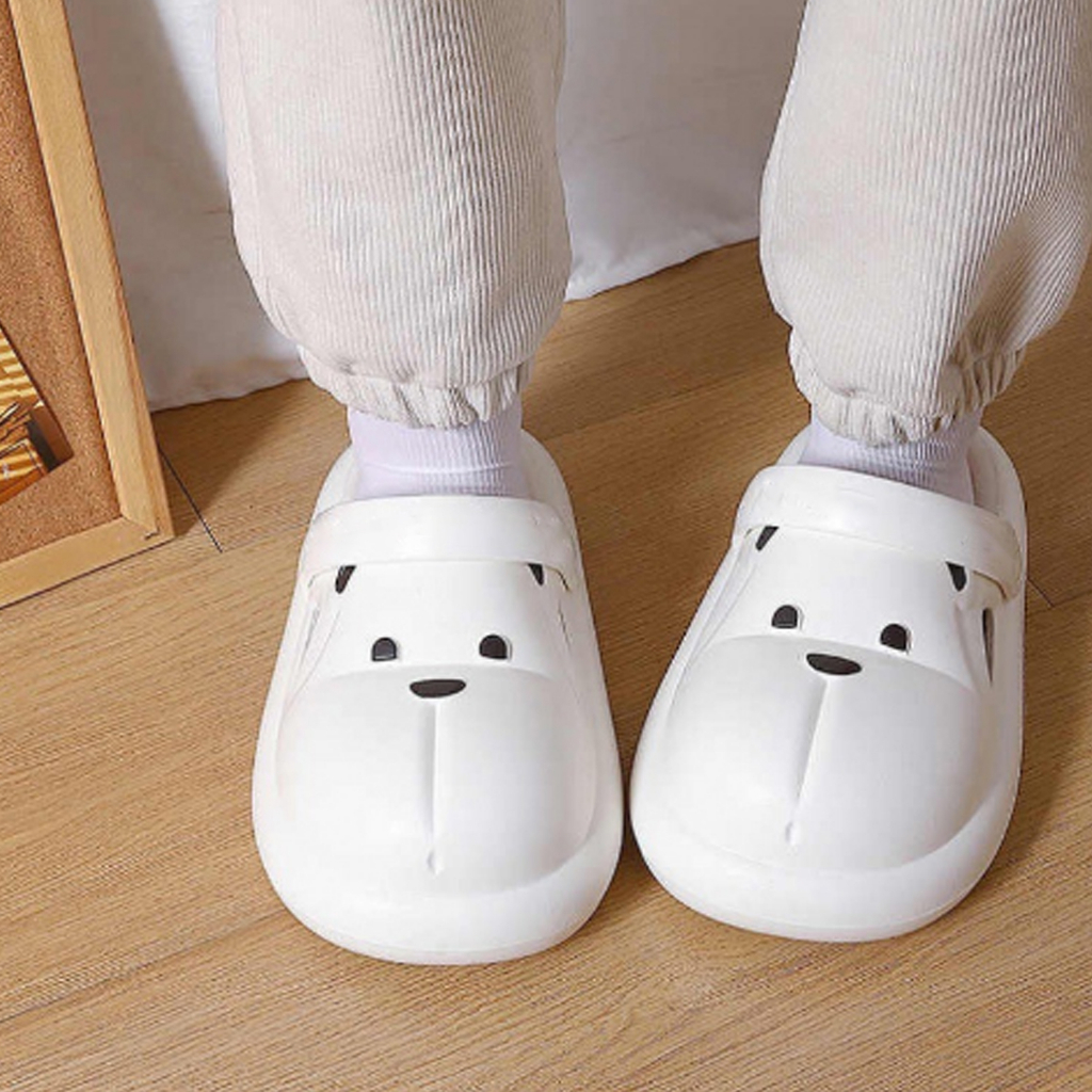 PunkyRabbit Sandal Unisex Thoải Mái Đế Dày Thun Thoáng Khí Không Trượt Hấp Thụ Sốc Kín Mũi Giày