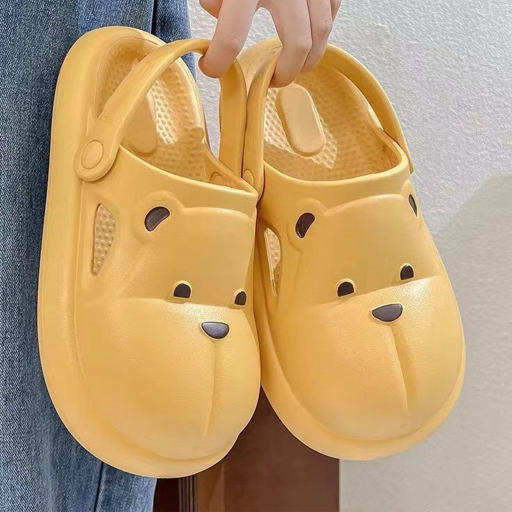 PunkyRabbit Sandal Unisex Thoải Mái Đế Dày Thun Thoáng Khí Không Trượt Hấp Thụ Sốc Kín Mũi Giày