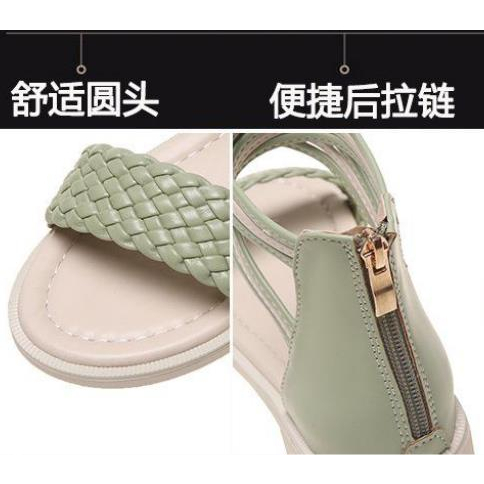 Xăng đan Mùa Hè 2023 Phong Cách La Mã Có Khóa Kéo Mới Cho Nữ