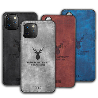Ốp điện thoại Vải Hình Chú Nai Dùng Cho Apple iPhone 12 13 Mini 13 Pro Max