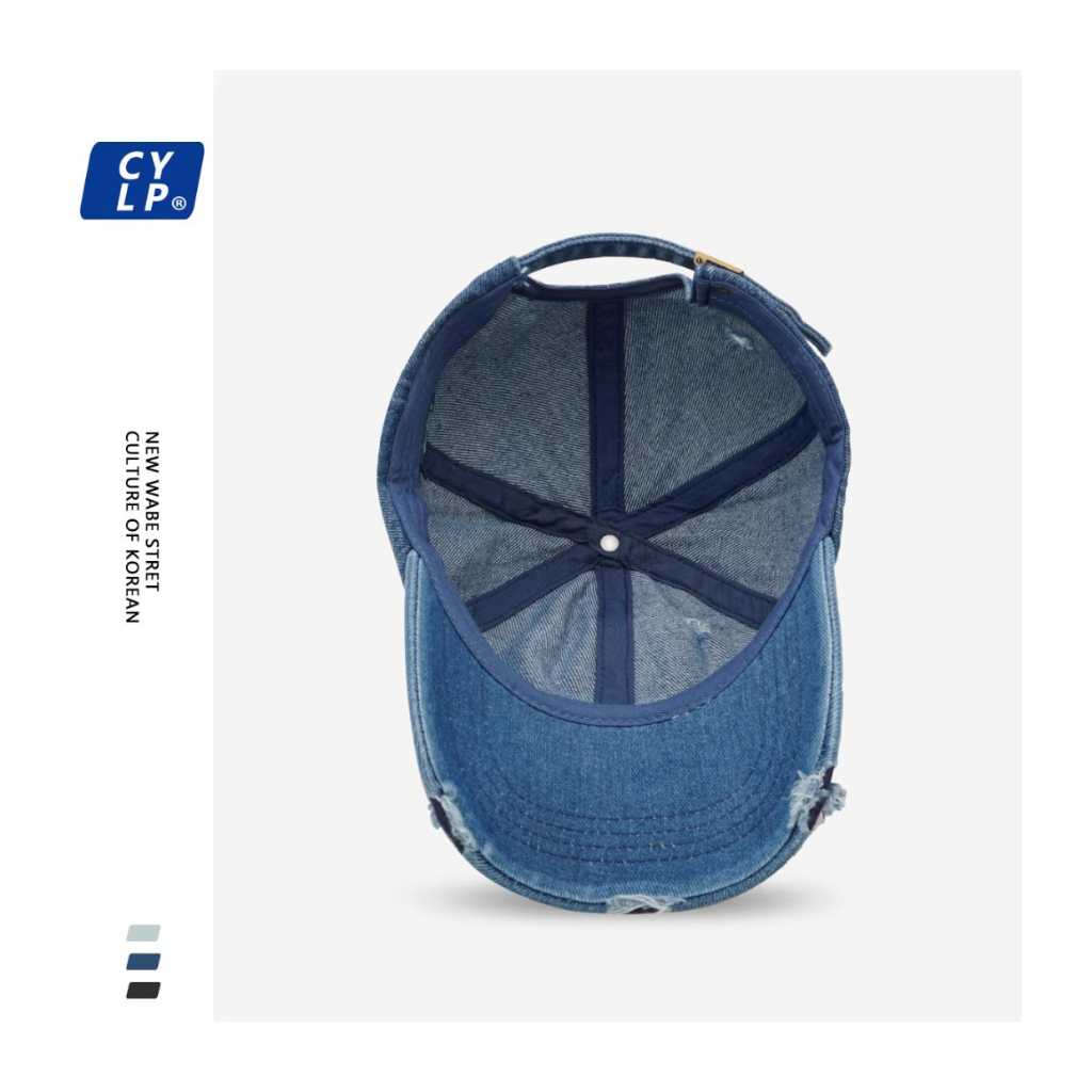 Mũ Lưỡi Trai Denim Thời Trang Hip Hop Đường Phố Âu Mỹ