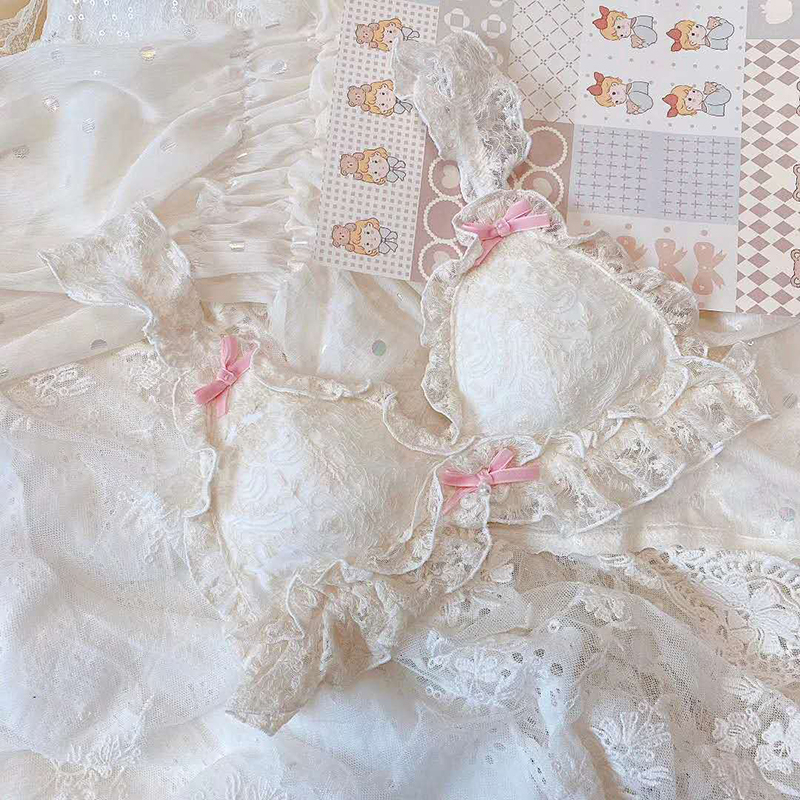 Áo lót Cup Mỏng Không Gọng Phong Cách Lolita Cho Nữ