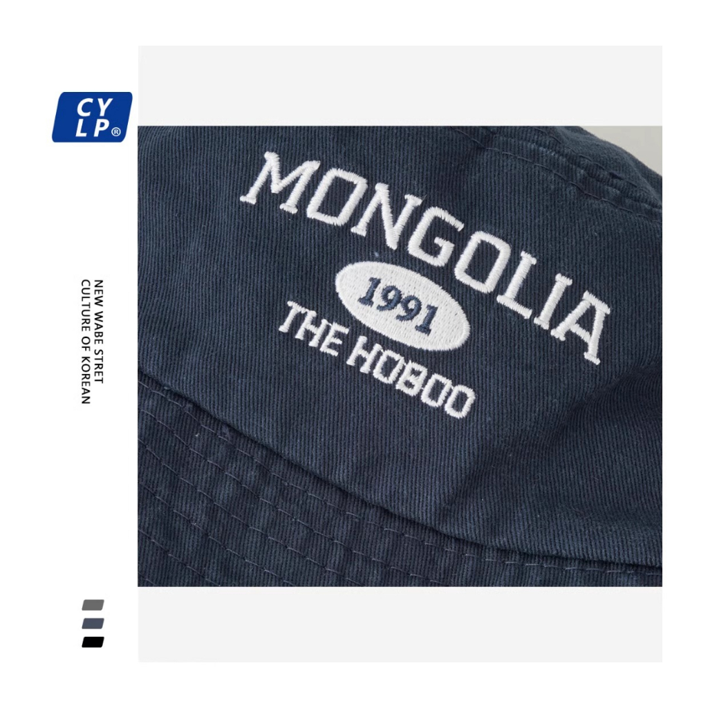 Nón Tai Bèo Thêu Chữ Thời Trang Retro Đường Phố Nhật Bản Cá Tính Cho Nam Nữ