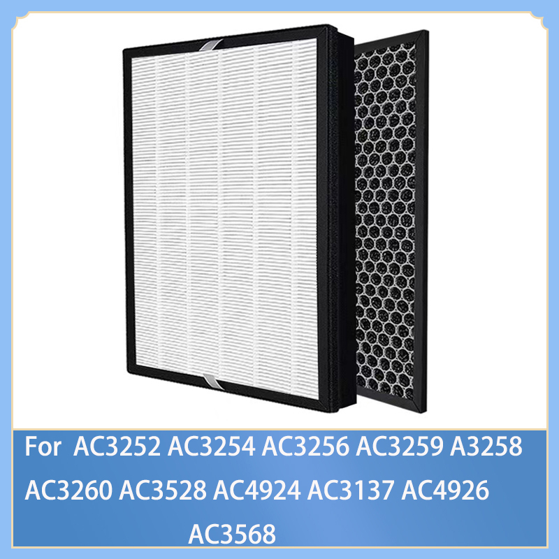 Bộ Lọc Không Khí FY3433 + Màng Lọc Than Hoạt Tính Cho Philips AC3252 AC3254 AC3256 AC3259 A3258 AC3260 AC3528 AC4924 AC3137 AC4926 AC3568