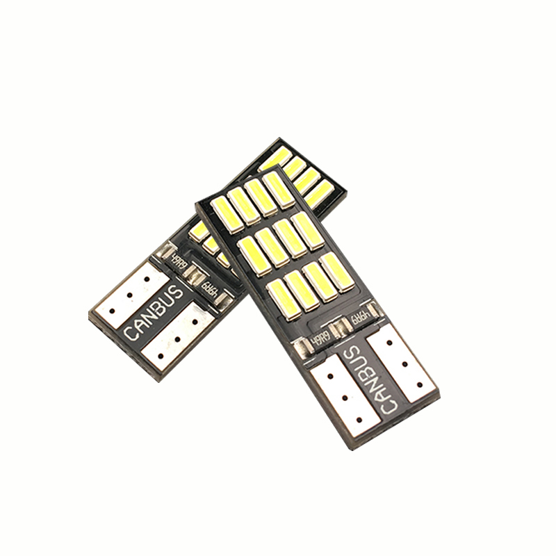 Set 2 Đèn LED T10 4014 12SMD OBC W5W 194 168 4SMD Ánh Sáng Trắng Dành Cho Ô Tô