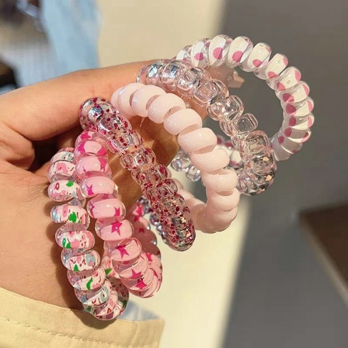Dây Buộc Tóc Cao Su Màu Sắc Ngọt Ngào Cho Nữ