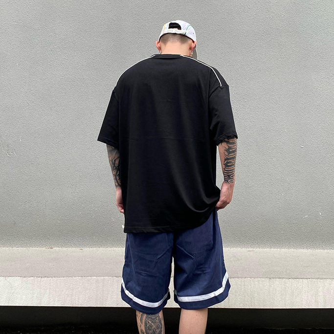 Áo Thun Tay Ngắn Dáng Rộng In Họa Tiết Phong Cách hip hop Thời Trang Mùa Hè Cho Nam