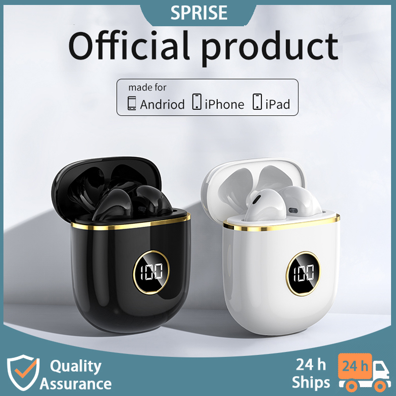 Sprise X88 Tai nghe không dây HiFi Khử tiếng ồnTWS có thể sạc lại Tai nghe chờ lâu Tai nghe âm thanh nổi Tai nghe Earfon Điều khiển cảm ứng