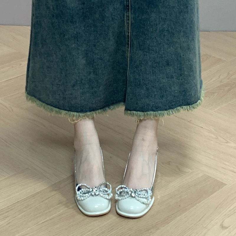 Sandal Cao Gót Thiết Kế Mới Đính Ngọc Trai Cao Cấp Thời Trang Dành Cho Mùa Hè