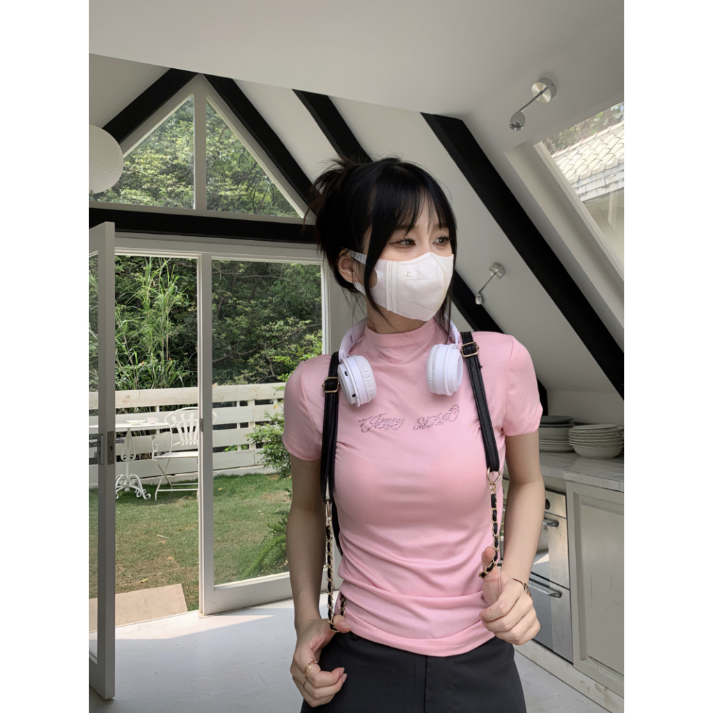 Áo Thun Siêu Mềm Co Giãn Ngắn Tay Thời Trang Mùa Hè Phong Cách Hàn Quốc