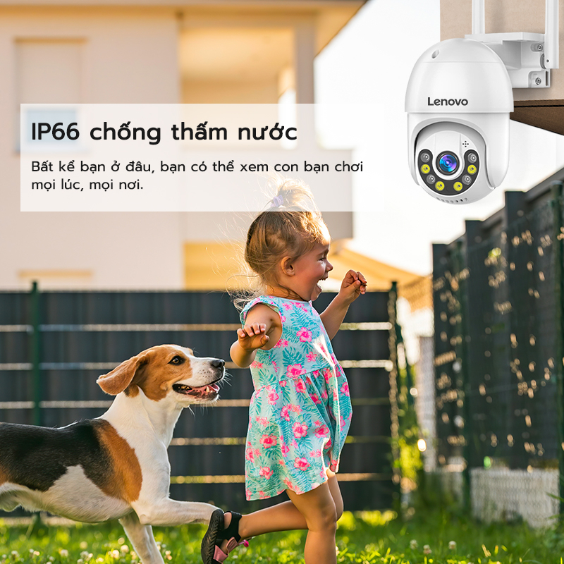 Lenovo 2K camera ngoài trời wifi 360 độ 3 0mpx camera giám sát an ninh ptz ip Dây Kết Nối Không Dây Chống Thấm Nước Thoại 2 Chiều