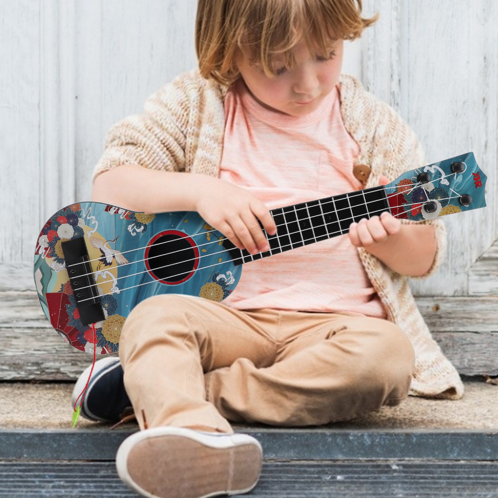 Đồ chơi đàn ukulele mini, Đàn ukulele nhỏ, Nhựa Mini Instrument Quà tặng mẫu giáo  AKOASM