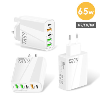 Cốc sạc nhanh 3 cổng usb 65w 3usb 2pd type c 3.0 cho điện thoại ios android