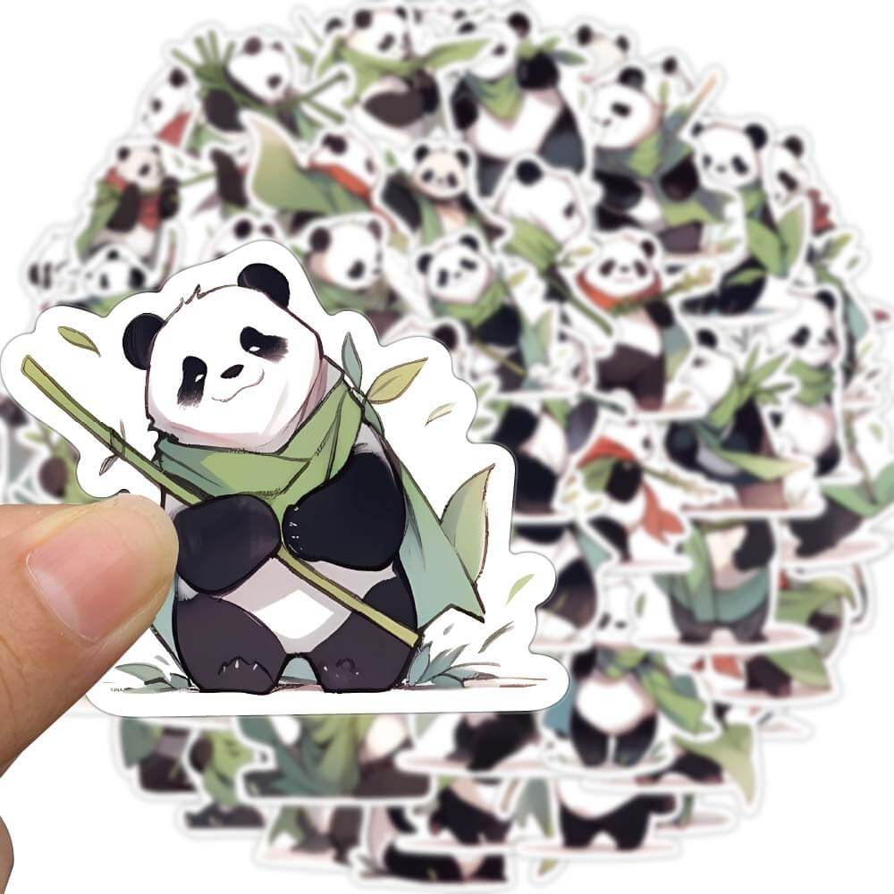 Bộ 54 Miếng Dán Hình Gấu Trúc / Chiến Binh Kung Fu / Panda Chống Thấm Nước Trang Trí Laptop / Xe Hơi / Mũ Bảo Hiểm