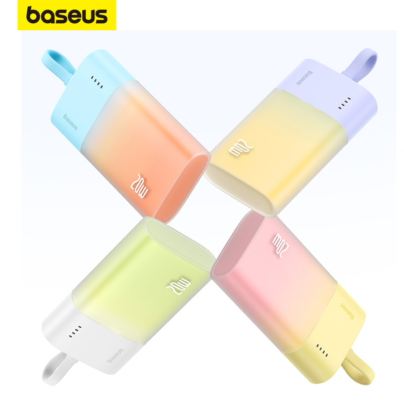 [Mã CBELOCT giảm 8% đơn 500K] Pin Sạc Dự Phòng Baseus Mini 20W 5200mAh Tích Hợp Dây Cáp Cho iPhone 14