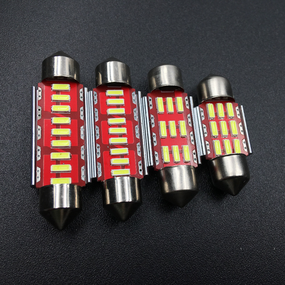 1 Đèn LED 31mm 36mm 39mm 41mm C5W C10W 4014 SMD Cho Xe Hơi
