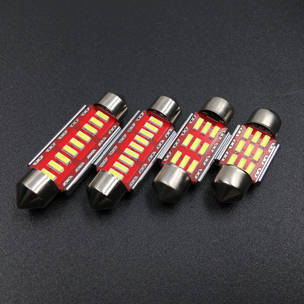 1 Đèn LED 31mm 36mm 39mm 41mm C5W C10W 4014 SMD Cho Xe Hơi