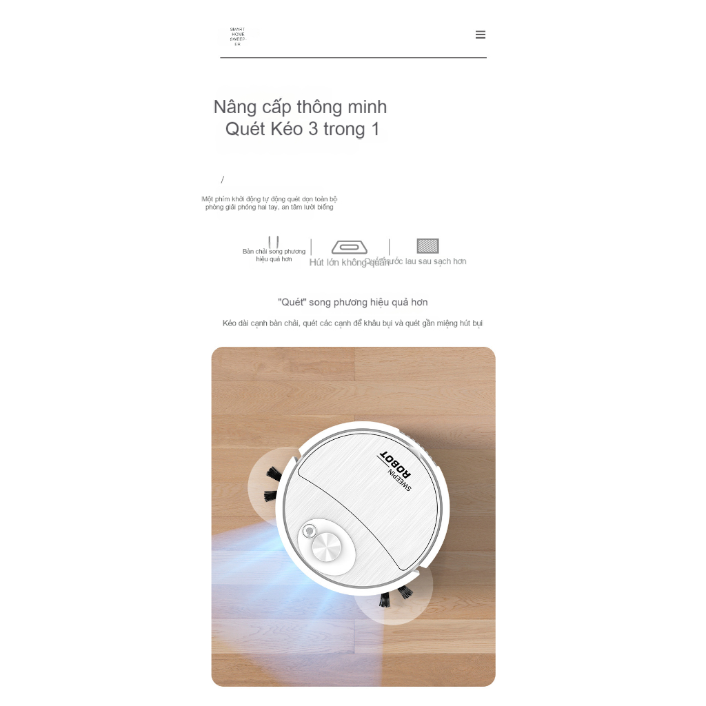 KANGJIA robot hút bụi lau nhà Robot hút bụi quét nhà thông minh USB bốn trong một Máy hút bụi quét nhà