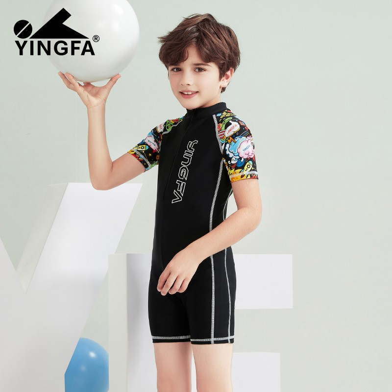 1 Bộ Đồ Bơi Lướt Sóng YINGFA Lycra UPF50 + Rash Cho Bé Trai