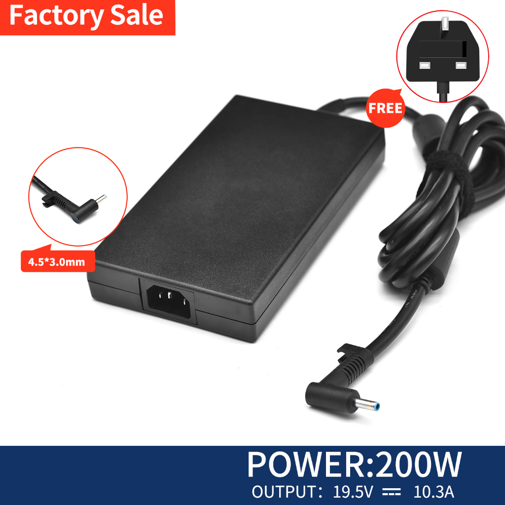 Bộ Sạc Laptop HP 200W 19.5V 10.3A AC 4.5mm * 3.0mm Cho Nam zbook Pavilion Envy 15 15t 17 17t ​ G3 g4 g5 g6 TPN-DA10 TPN-Ca0300818-850 g6 TPN-DA10 TPN-Ca0300818-850