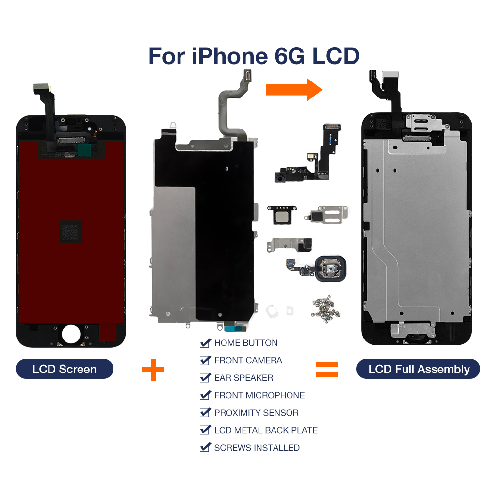 Màn Hình Cảm Ứng LCD Kèm Phụ Kiện Cho iPhone 6 6S Plus 5 5S 5C 6P