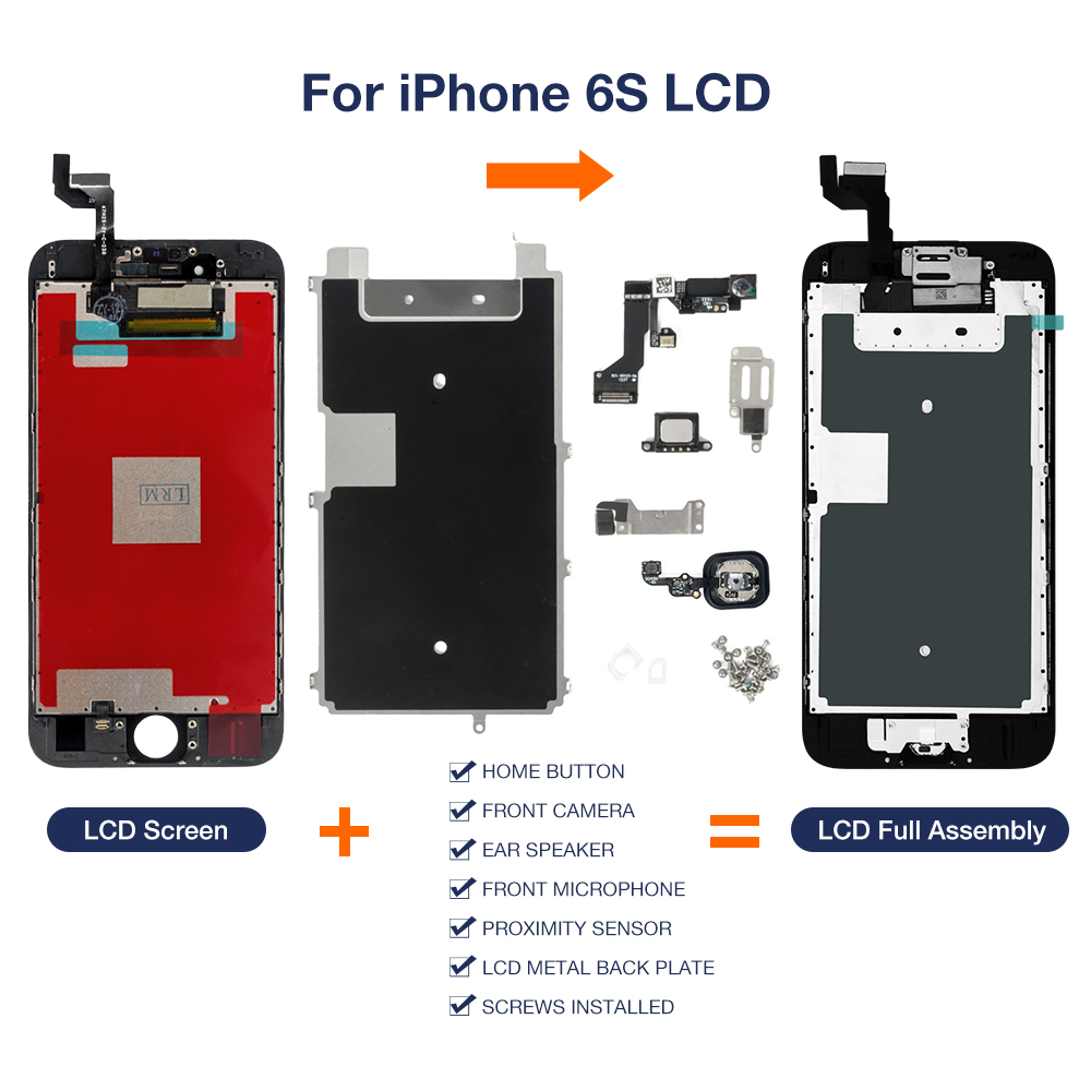 Màn Hình Cảm Ứng LCD Kèm Phụ Kiện Cho iPhone 6 6S Plus 5 5S 5C 6P