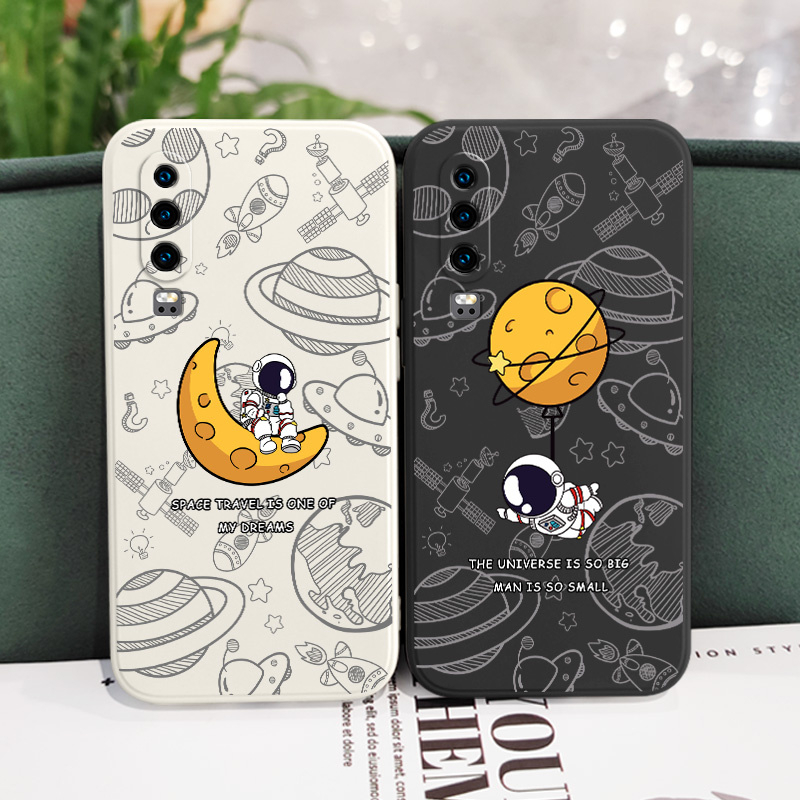 Ốp Điện Thoại Silicon Dẻo In Hình Phi Hành Gia Cho Huawei P30 P20 Pro Lite Sự Bảo Vệ
