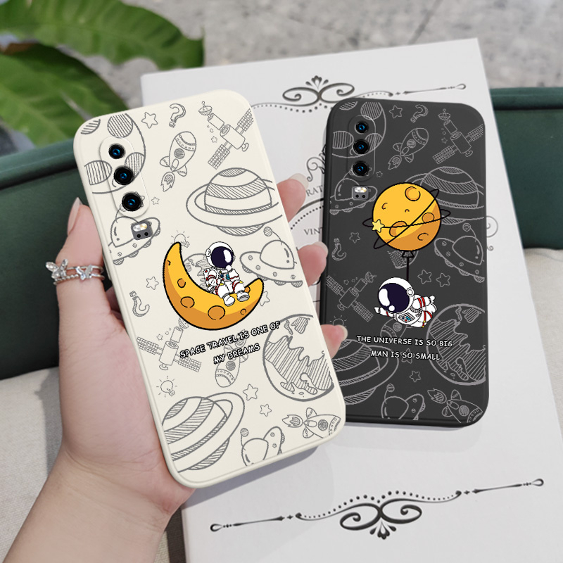 Ốp Điện Thoại Silicon Dẻo In Hình Phi Hành Gia Cho Huawei P30 P20 Pro Lite Sự Bảo Vệ