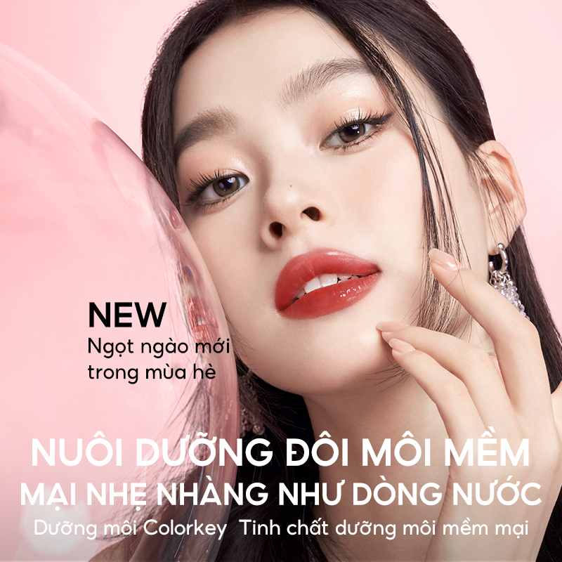 COLORKEY DƯỠNG MÔI CÓ MÀU PHỤC HỒI MÔI KHÔ WATERY LIP SERUM 3ml