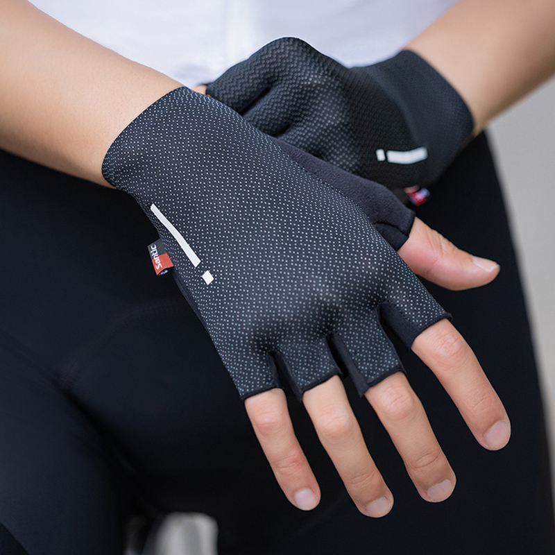 Găng tay đi xe đạp SANTIC 3P144 cắt ngón ngắn thời trang xuân hè chuyên nghiệp unisex