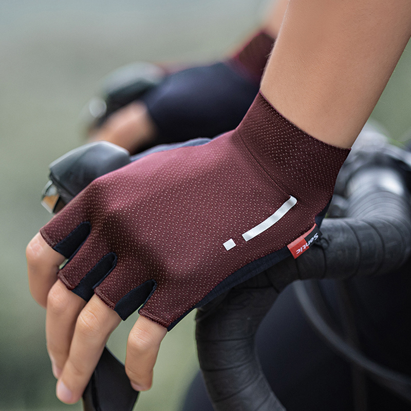 Găng tay đi xe đạp SANTIC 3P144 cắt ngón ngắn thời trang xuân hè chuyên nghiệp unisex