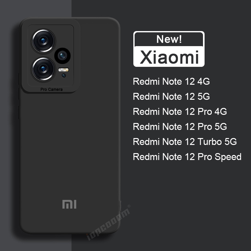 Ốp Điện Thoại Silicone Mềm Chống Sốc Màu Trơn Cho Xiaomi Redmi Note 12 Pro 4G 5G 12S