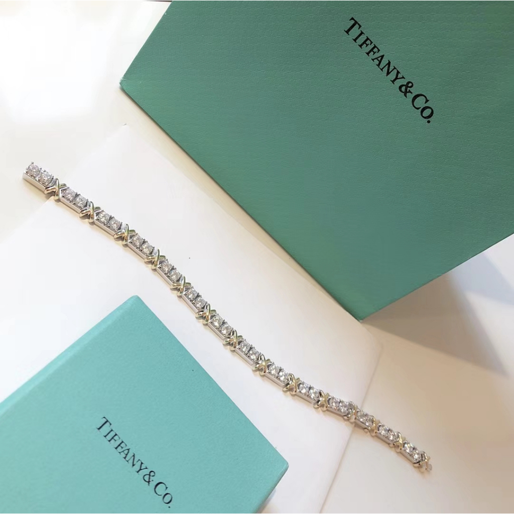 2023 Mới T & CO Schlumberger Vòng Tay Đính Kim Cương Bốn Màu Sắc