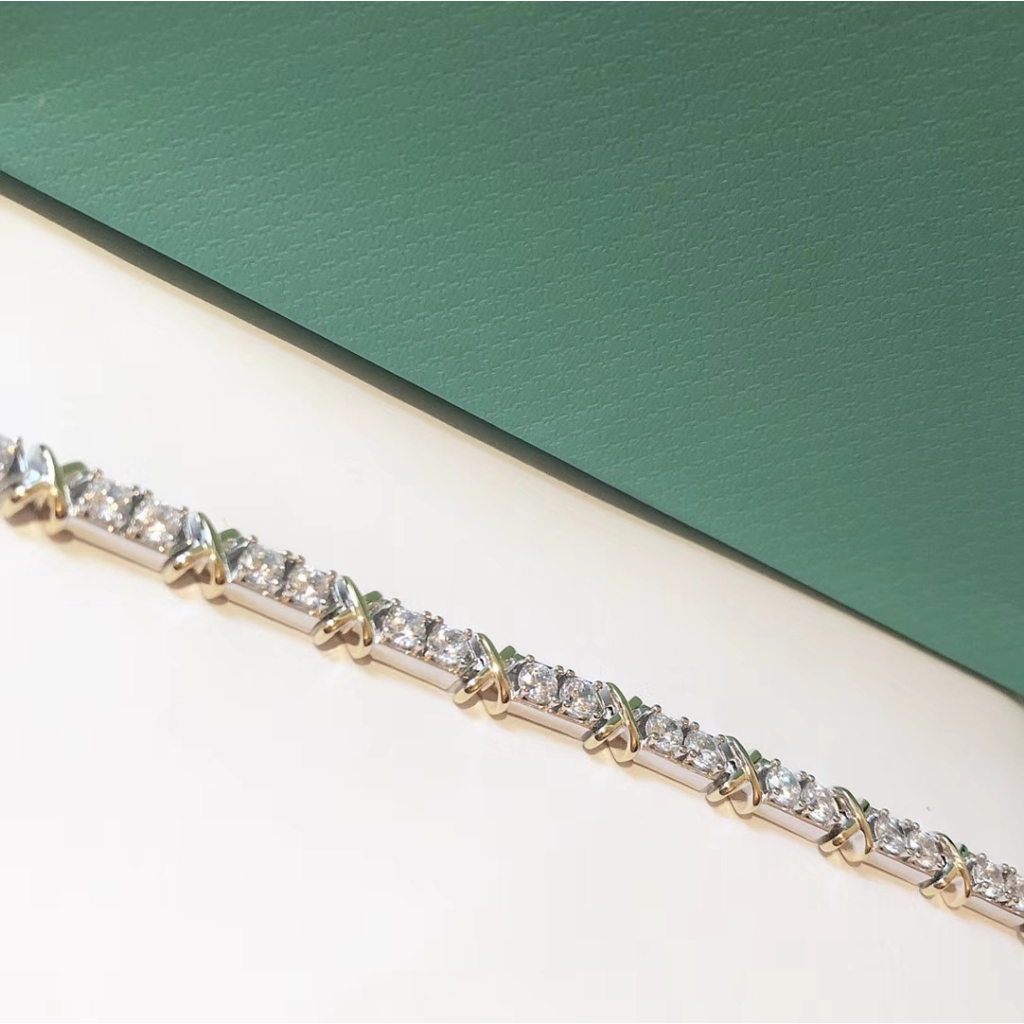 2023 Mới T & CO Schlumberger Vòng Tay Đính Kim Cương Bốn Màu Sắc