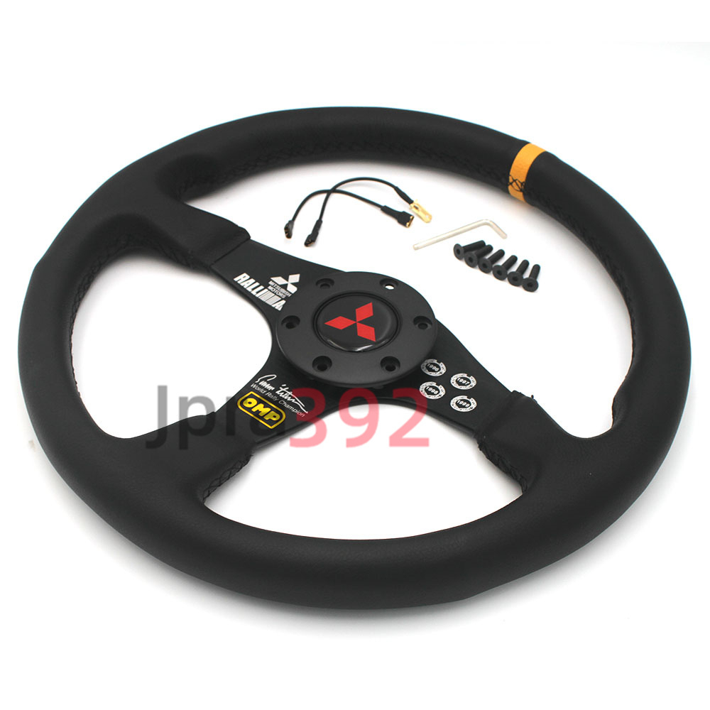 Vô Lăng Xe Hơi 14 Inch Bằng Da Lộn Màu Vàng Thông Dụng