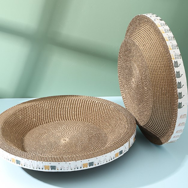 Elsabell. Ổ cào móng hình tròn cho mèo to 3kg -6kg đường kính 35cm