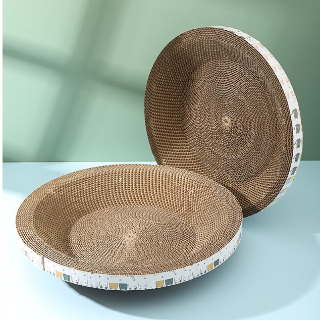 Elsabell. Ổ cào móng hình tròn cho mèo to 3kg -6kg đường kính 35cm