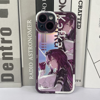 Honkai: Star Rail Kafka Ốp Điện Thoại Trong Suốt Màu Laser Họa Tiết Đường Cho iPhone 14 13 12 11 pro promax x xs xsmax xr 7 8 plus