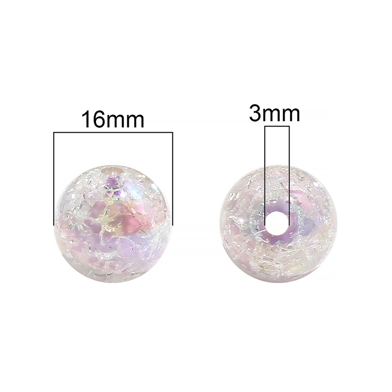 Chuỗi Hạt Resin Mạ Màu 16mm Dùng Làm Trang Sức / Điện Thoại / Mắt Kính
